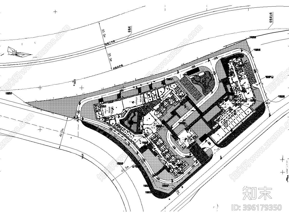 国际老年养护院室外景观施工图cad施工图下载【ID:396179350】