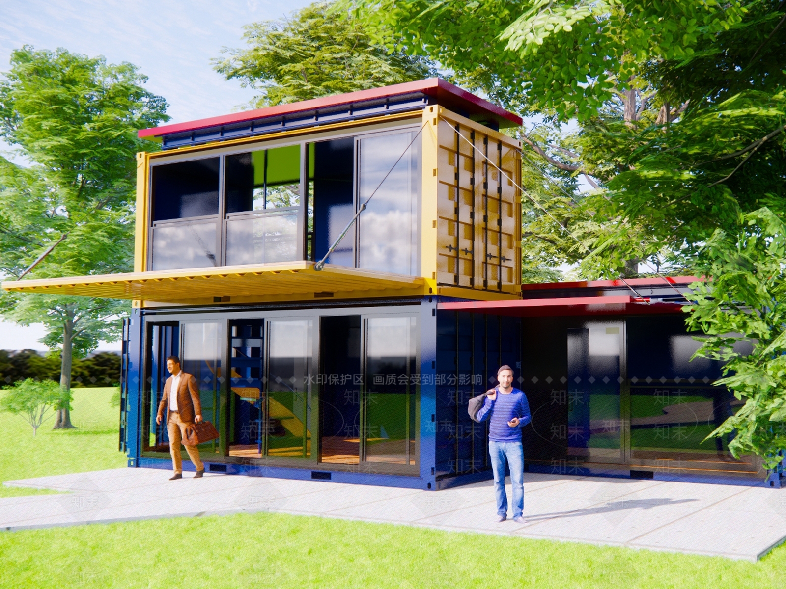 现代小公建SU模型下载【ID:596249796】