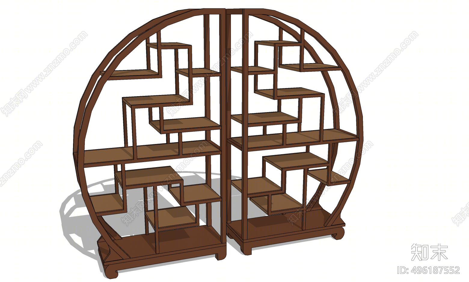 新中式博古架SU模型下载【ID:496187552】