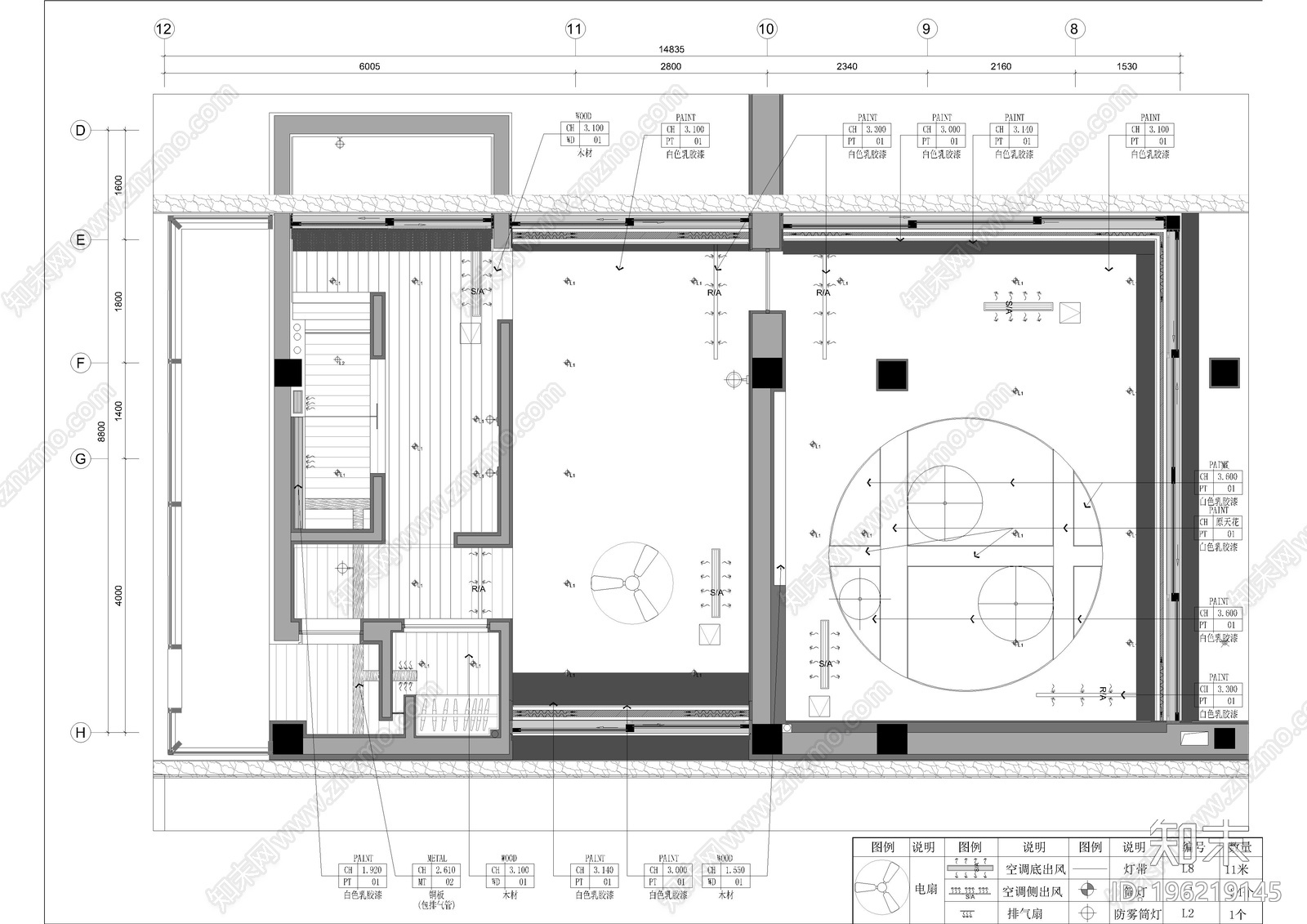 卧室施工图下载【ID:196219145】