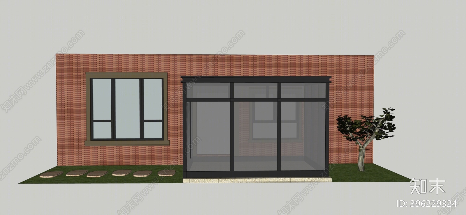 现代阳光房SU模型下载【ID:396229324】