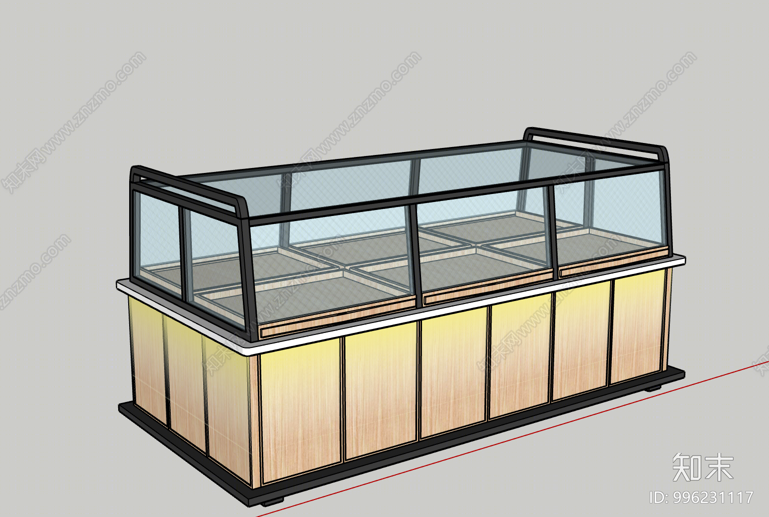 现代面包柜SU模型下载【ID:996231117】