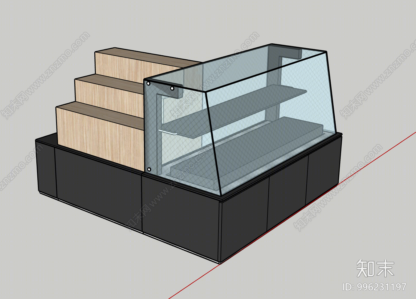 现代面包柜SU模型下载【ID:996231197】