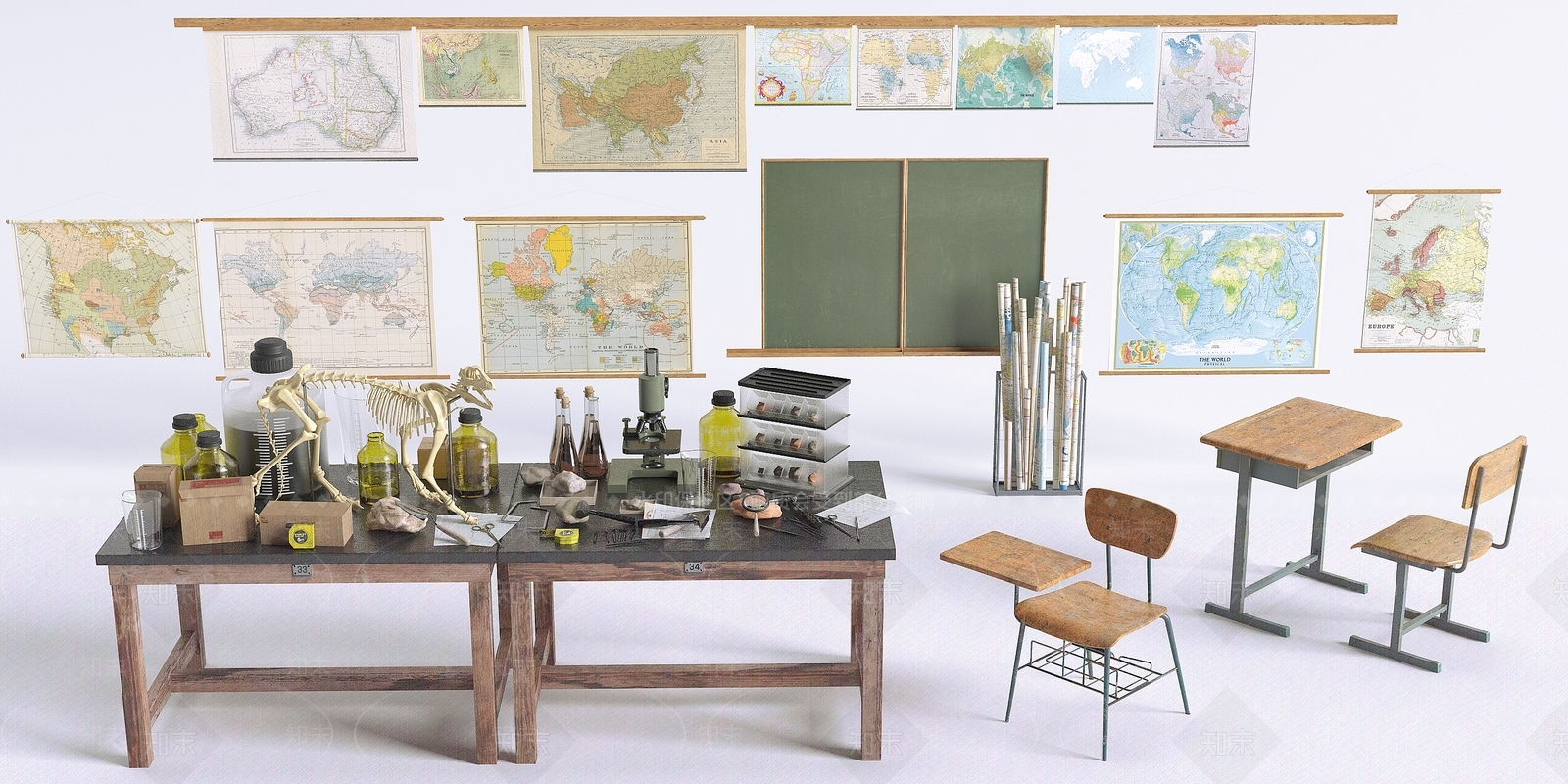 现代实验器材3D模型下载【ID:396244106】