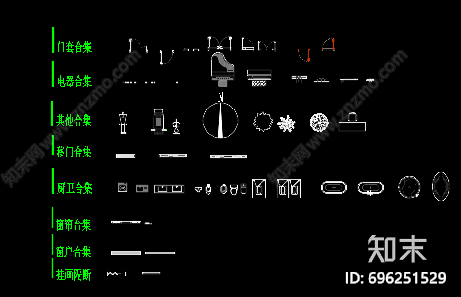 门窗cad施工图下载【ID:696251529】