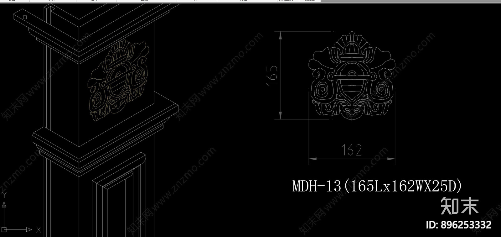 罗马柱cad施工图下载【ID:896253332】