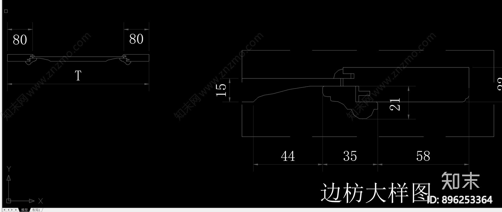 柜门cad施工图下载【ID:896253364】