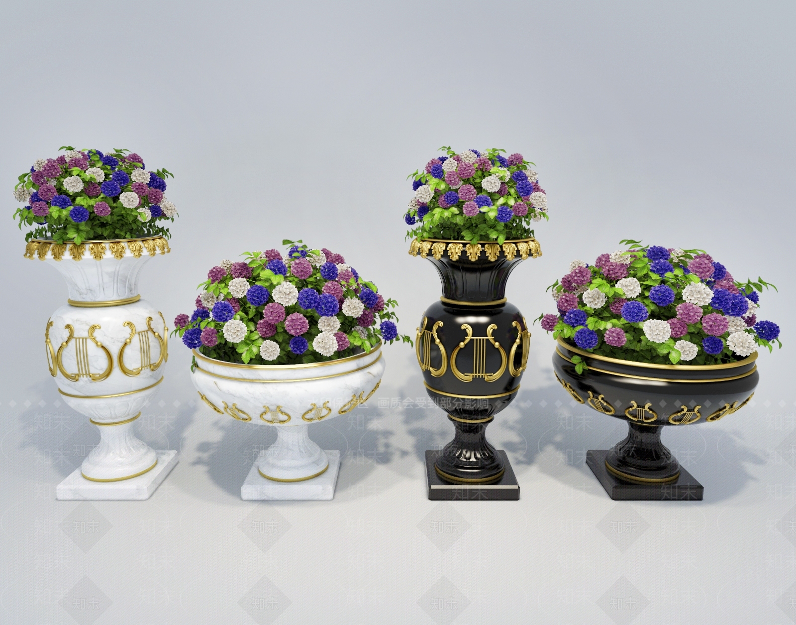 简欧花坛3D模型下载【ID:696263745】