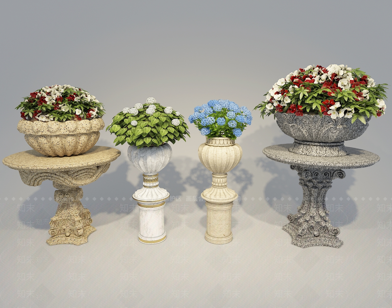 简欧花坛3D模型下载【ID:696263778】