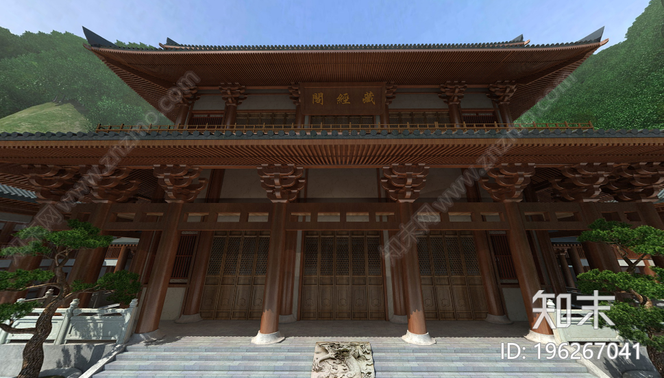 藏经阁建筑cad施工图下载【ID:196267041】