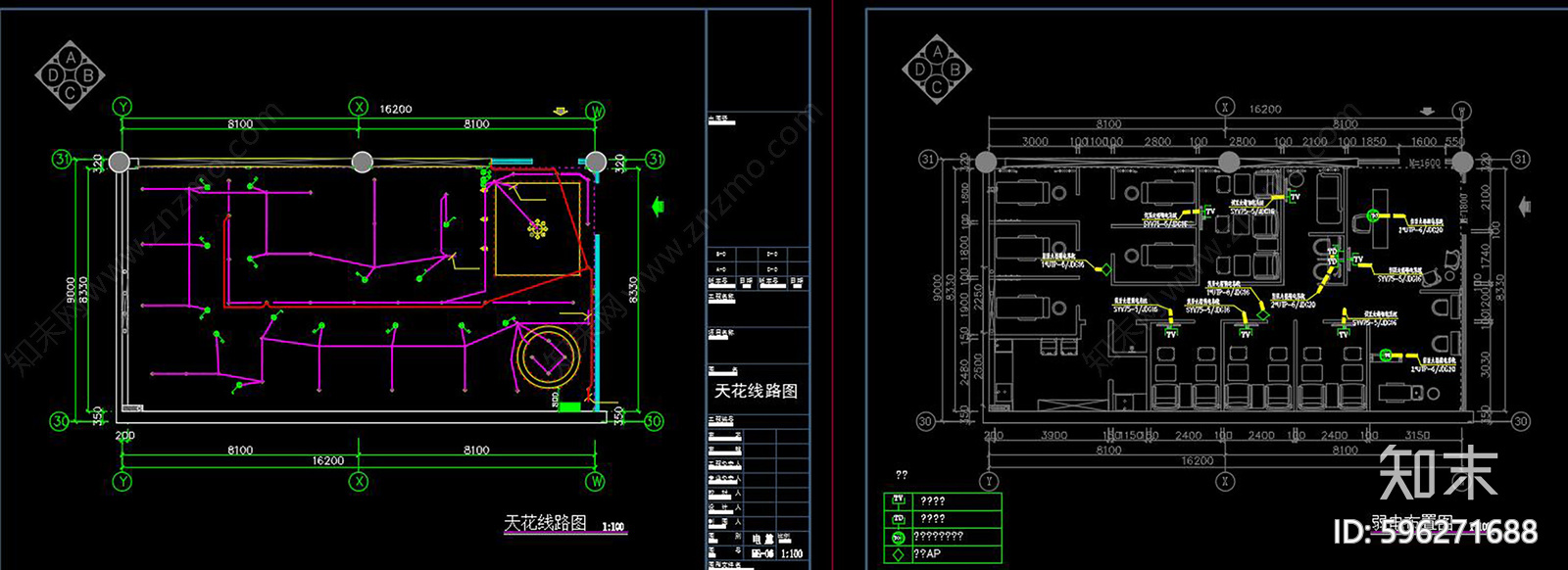 现代足浴城cad施工图下载【ID:596271688】