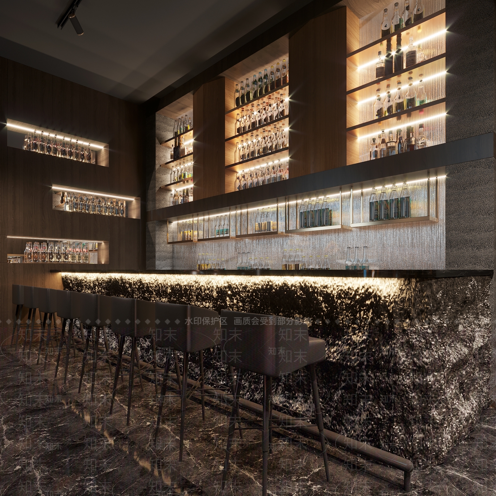 工业风酒吧3D模型下载【ID:496272436】