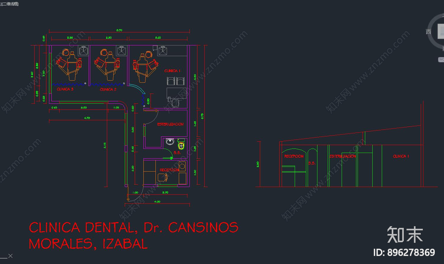 牙科诊所cad施工图下载【ID:896278369】