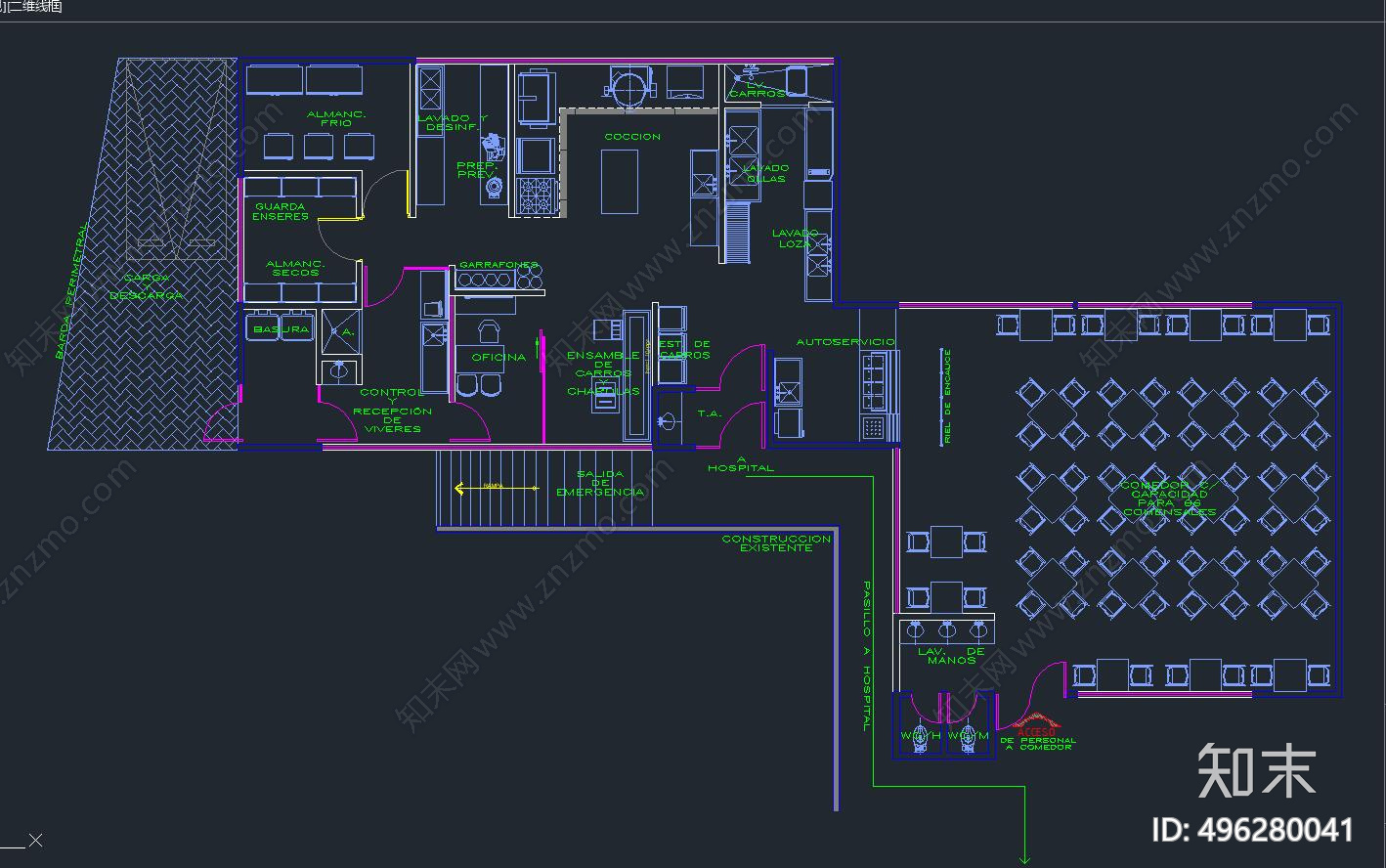 医院cad施工图下载【ID:496280041】