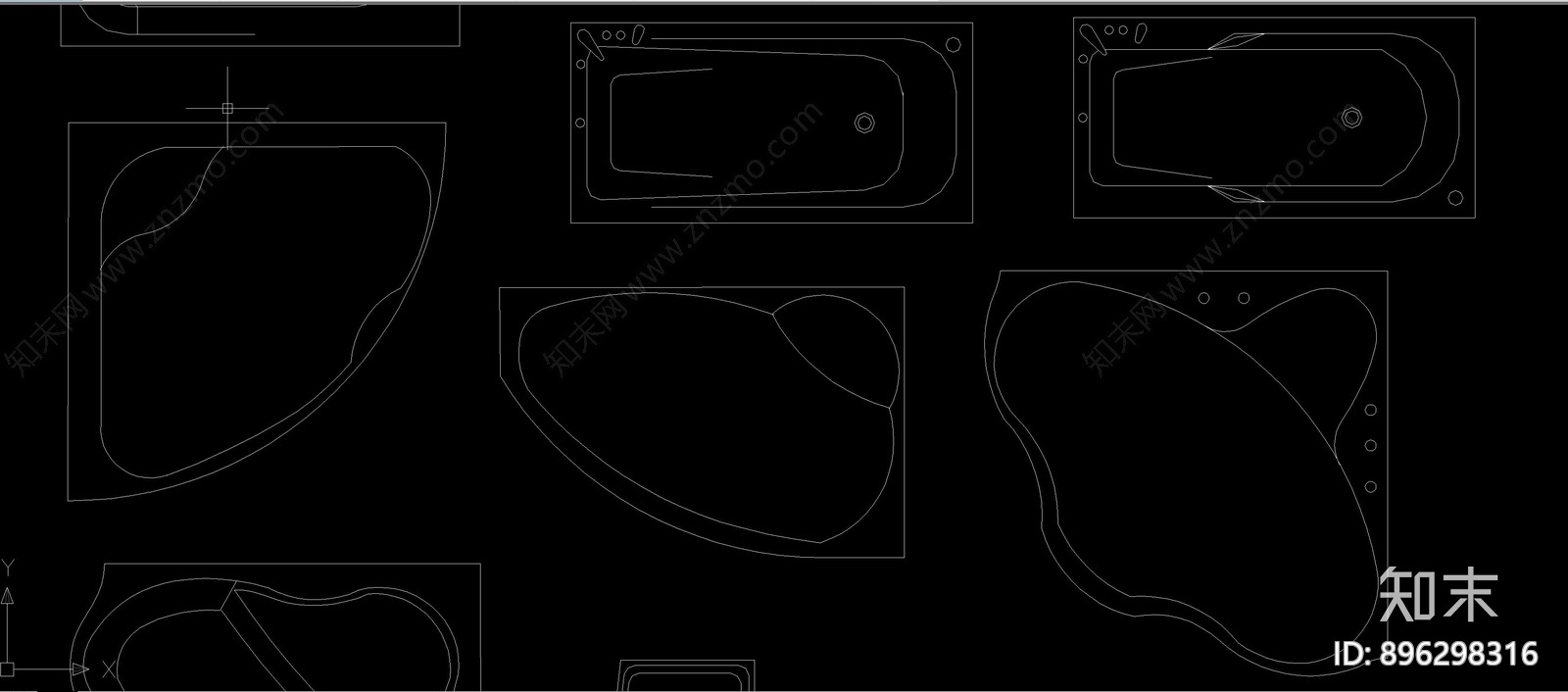 浴缸cad施工图下载【ID:896298316】