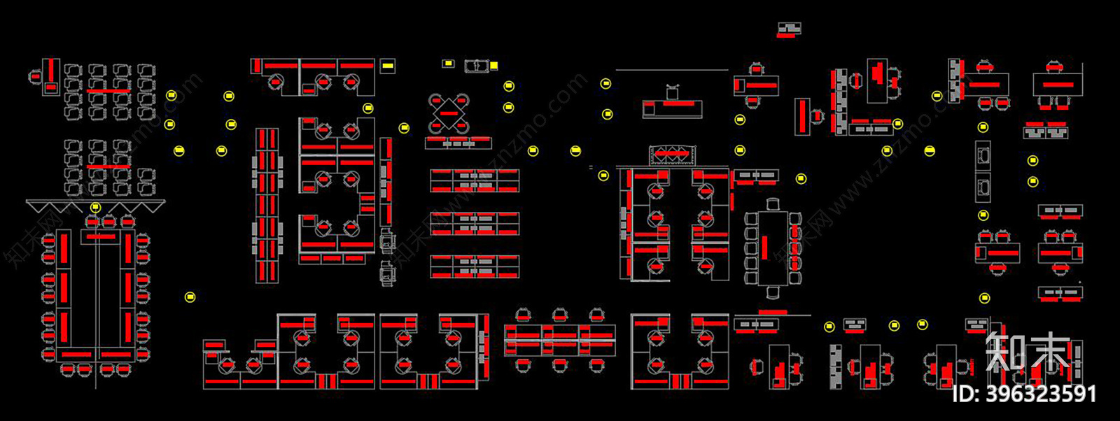 办公室家具CAD图库施工图下载【ID:396323591】