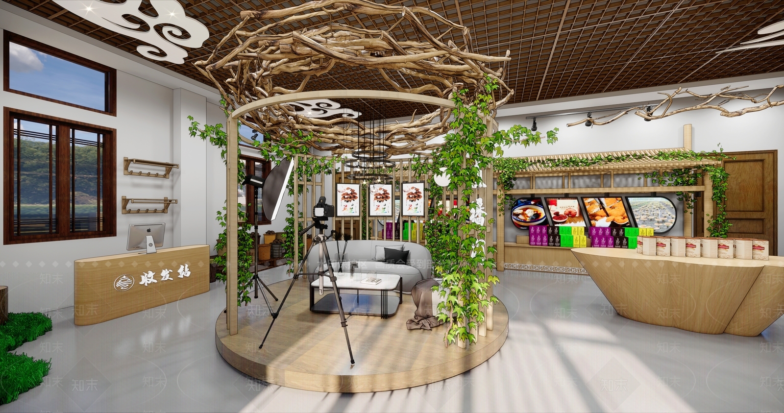 现代商业展厅SU模型下载【ID:1101777287】