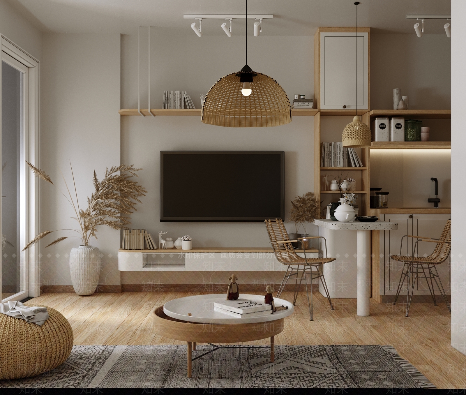 侘寂单身公寓3D模型下载【ID:996342774】