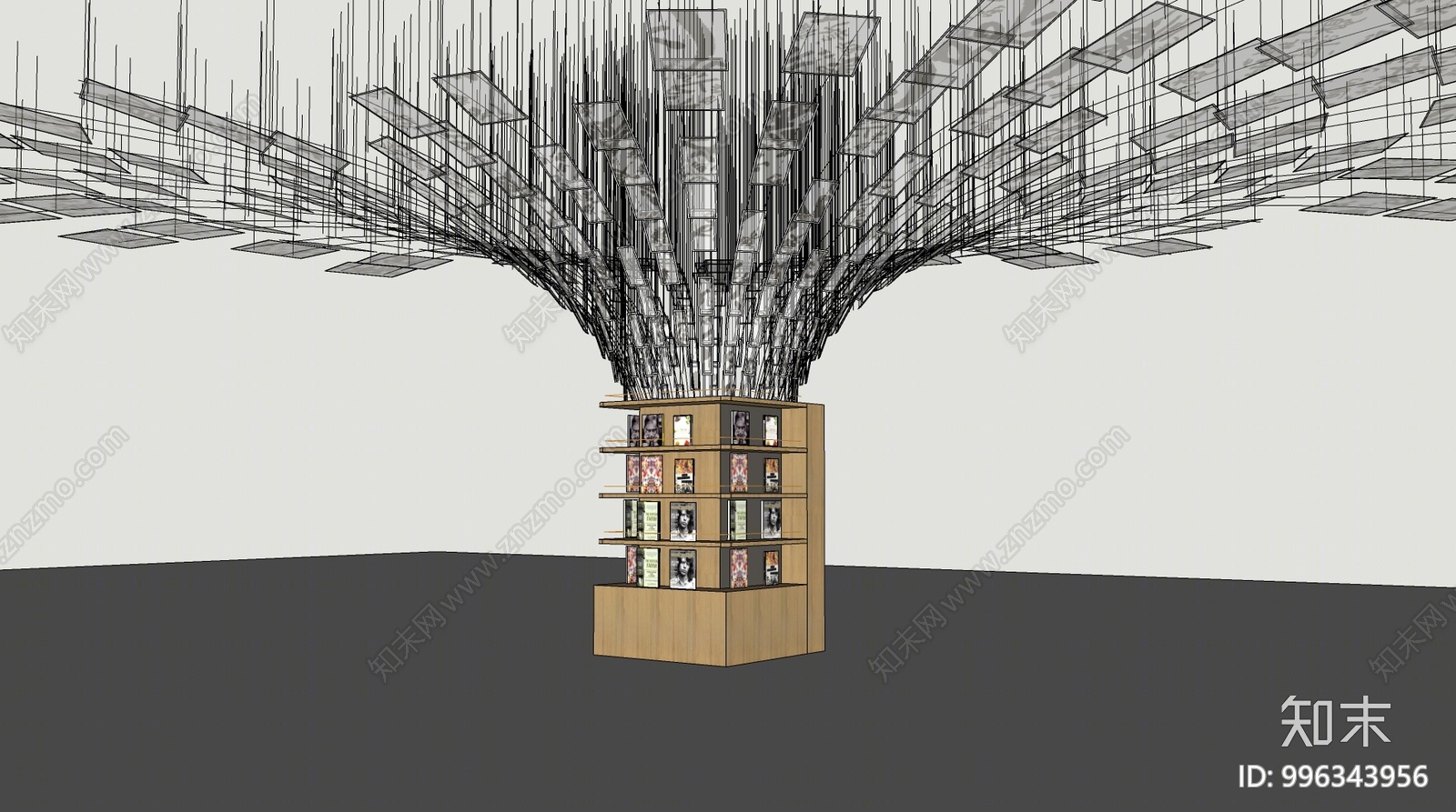 现代包柱SU模型下载【ID:996343956】