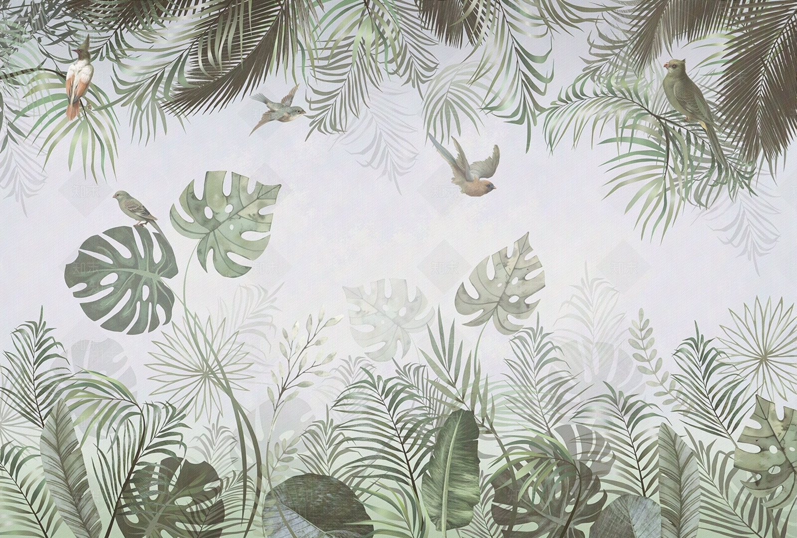 植物装饰壁纸壁布贴图下载【ID:1195346840】