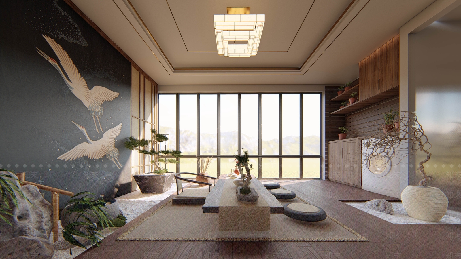 日式茶室SU模型下载【ID:296864158】