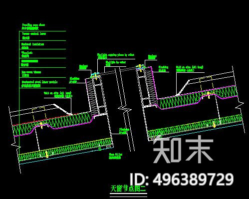 直立锁边铝镁锰屋面板CAD节点施工图下载【ID:496389729】