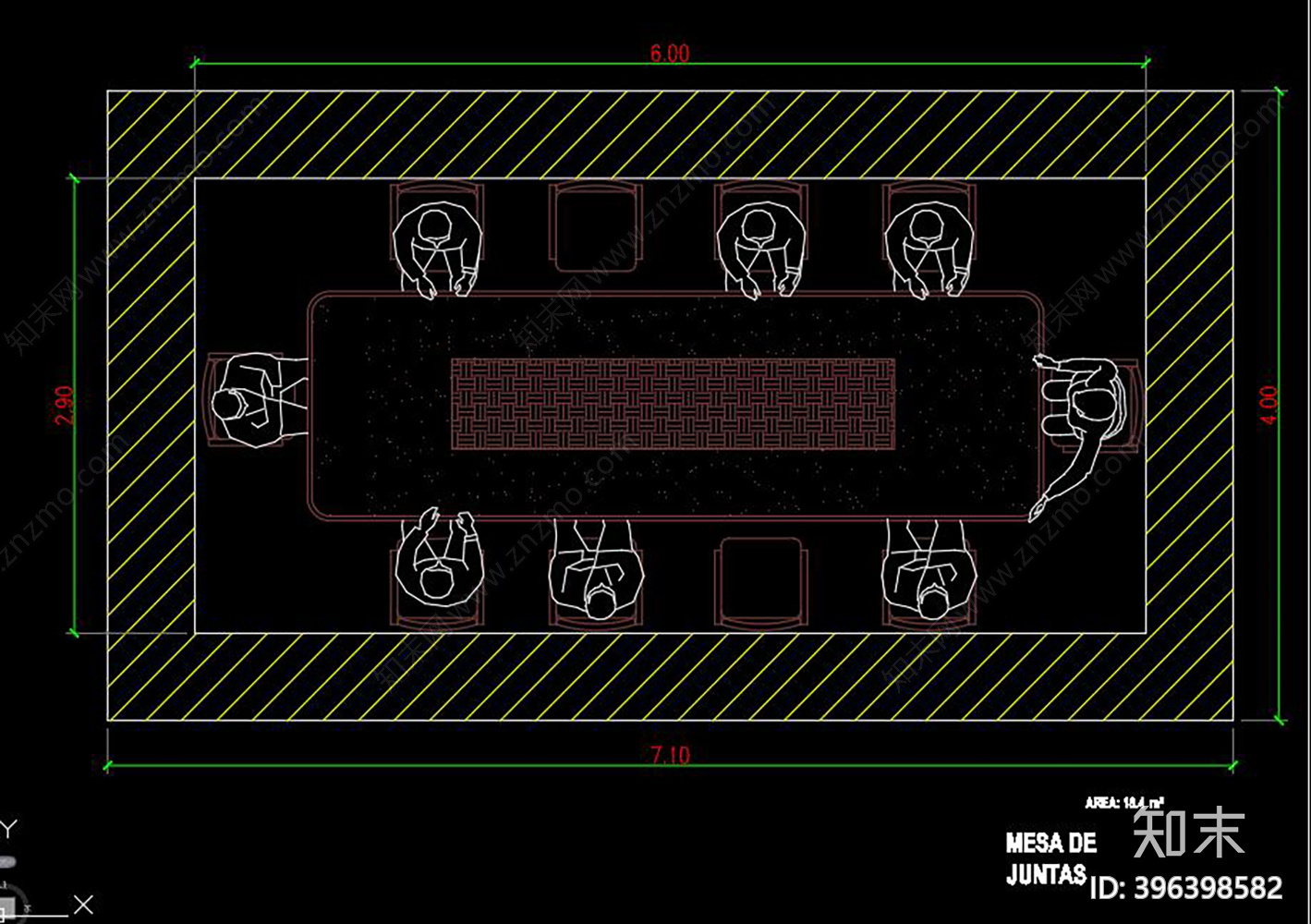 办公室家具CAD图库施工图下载【ID:396398582】