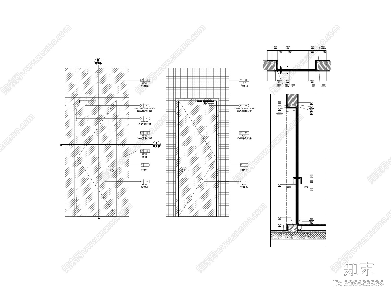 厨房门节点大样图施工图下载【ID:396423536】