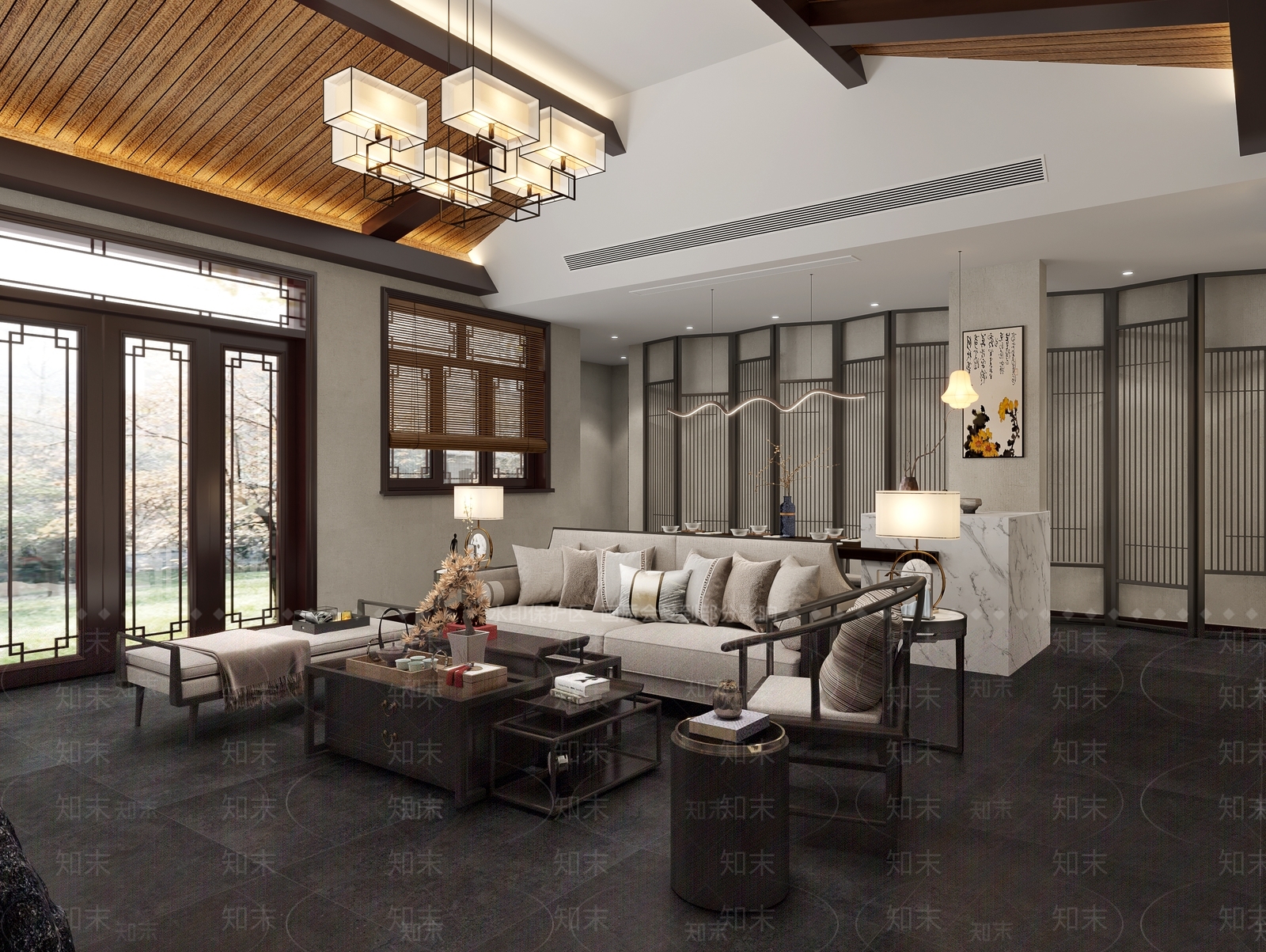 新中式民宿3D模型下载【ID:996445659】