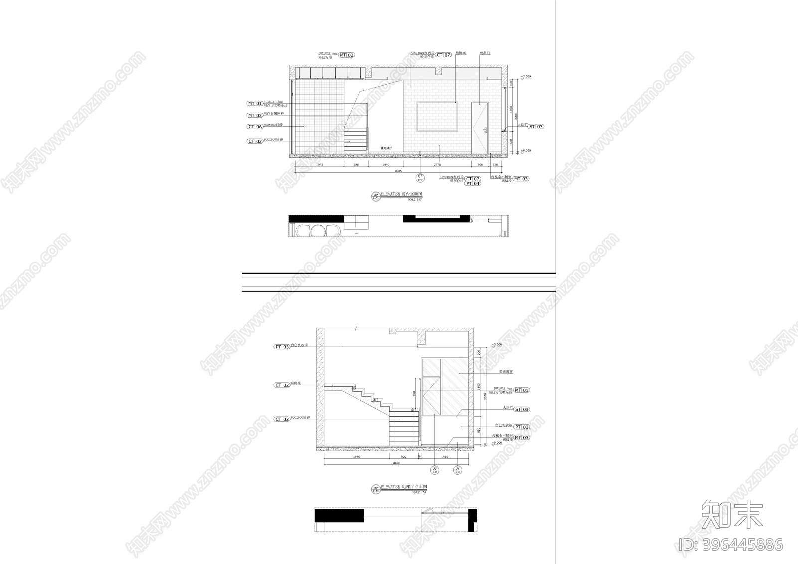 首层办公区cad施工图下载【ID:396445886】