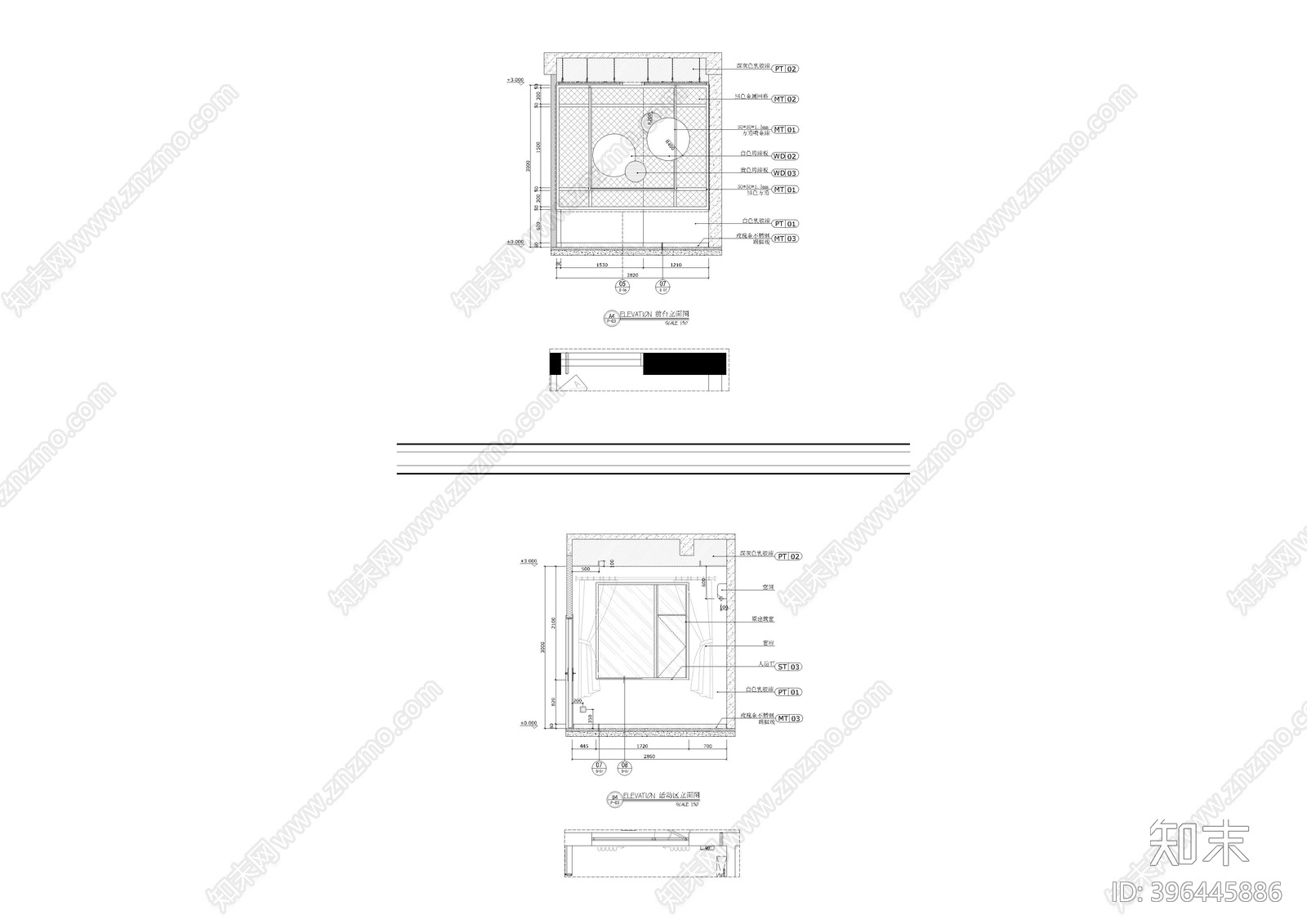 首层办公区cad施工图下载【ID:396445886】