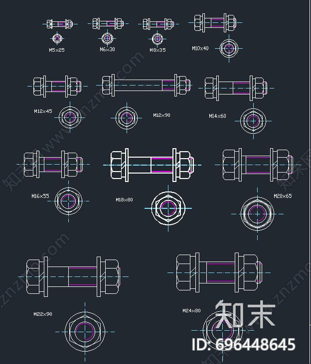 五金螺丝施工图下载【ID:696448645】