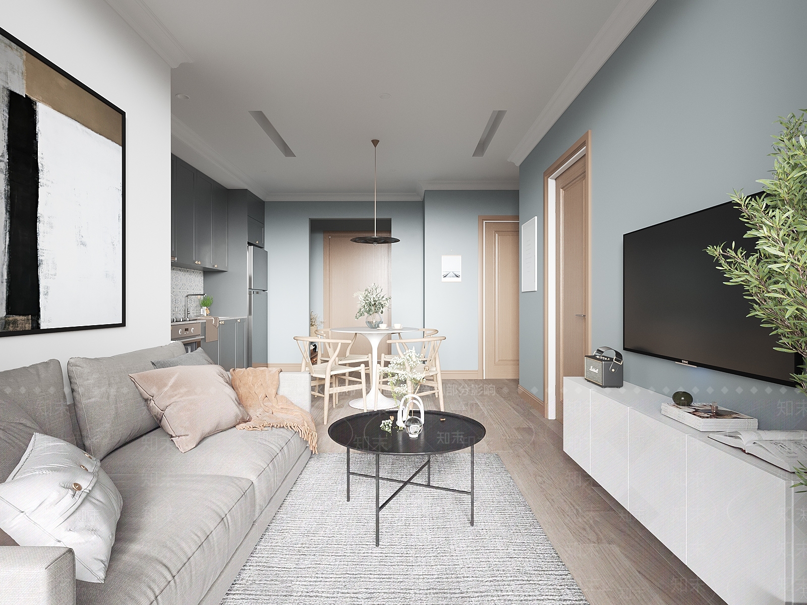 现代单身公寓3D模型下载【ID:996456750】