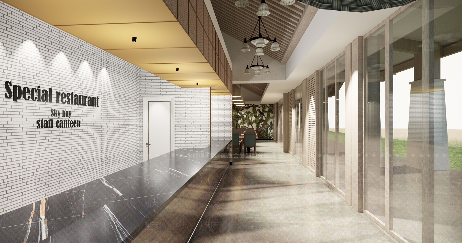 北欧餐厅SU模型下载【ID:996468021】