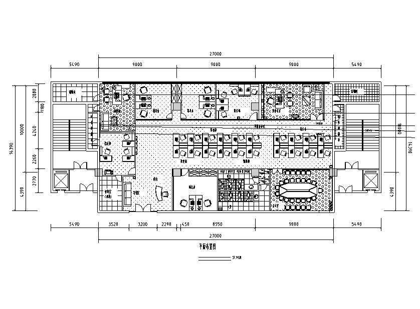 某高档办公空间全套施工图cad施工图下载【ID:161749154】