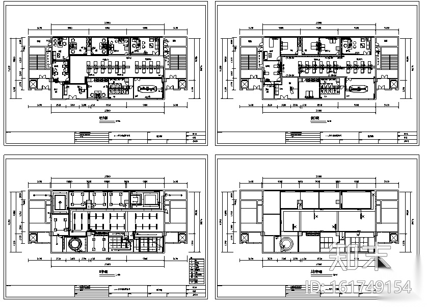 某高档办公空间全套施工图cad施工图下载【ID:161749154】
