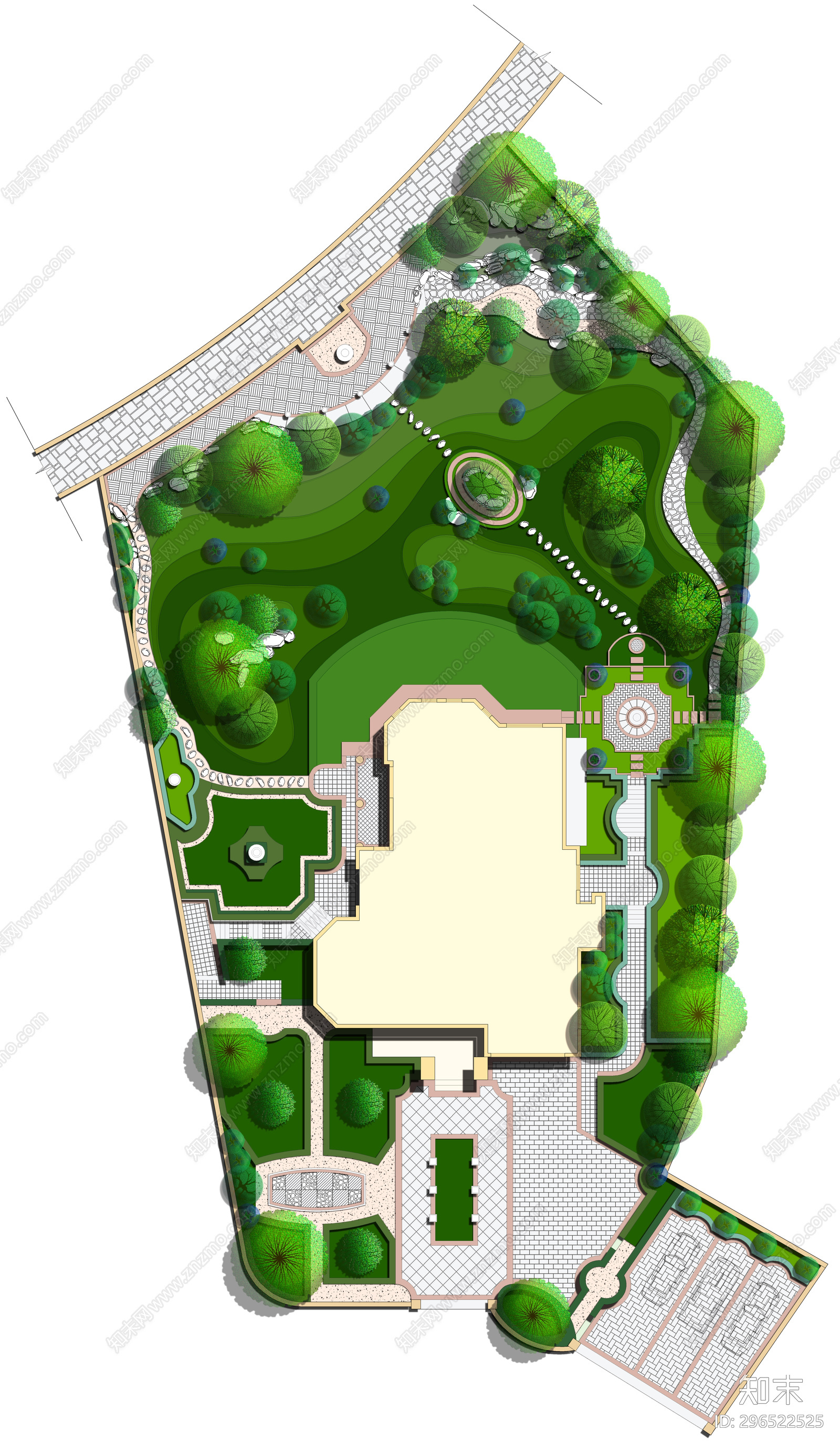 庭院景观cad施工图下载【ID:296522525】