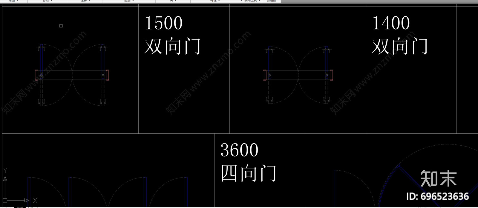 平开门施工图下载【ID:696523636】