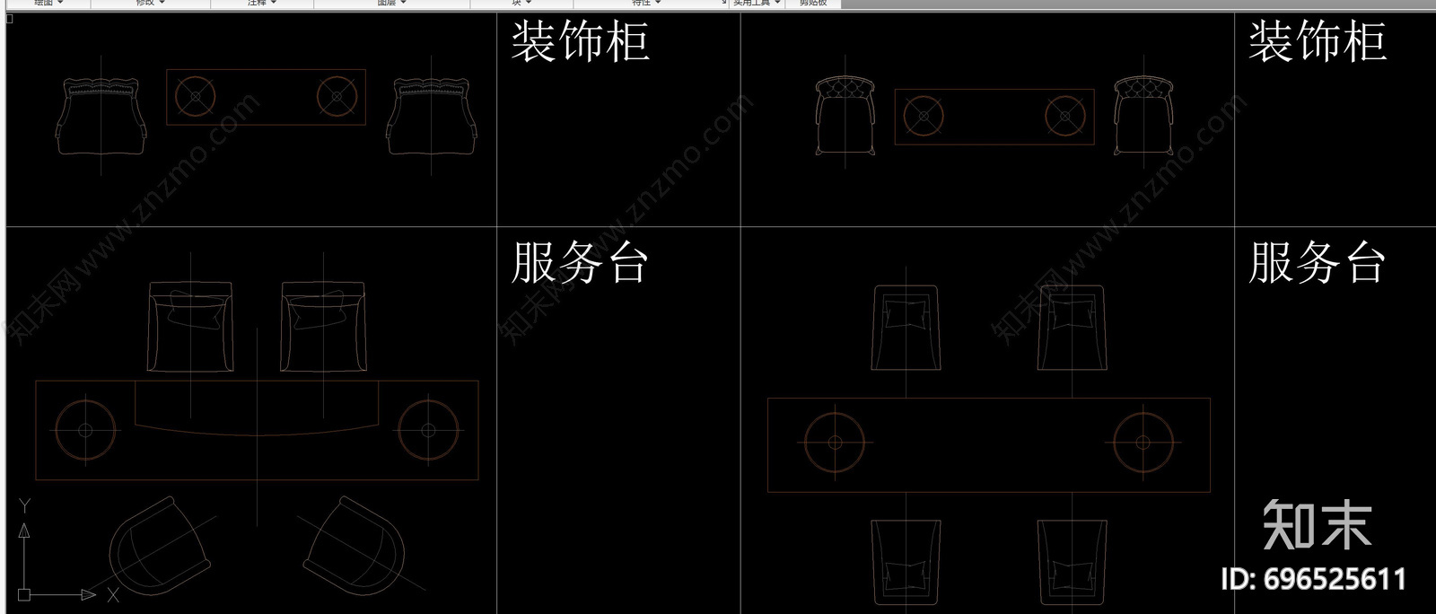 酒店衣柜cad施工图下载【ID:696525611】
