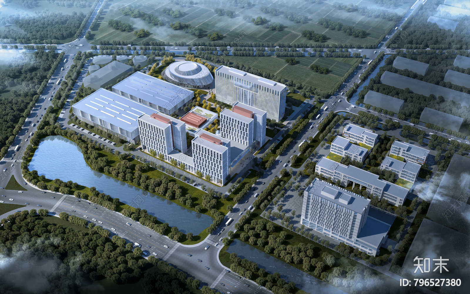 现代办公楼cad施工图下载【ID:796527380】