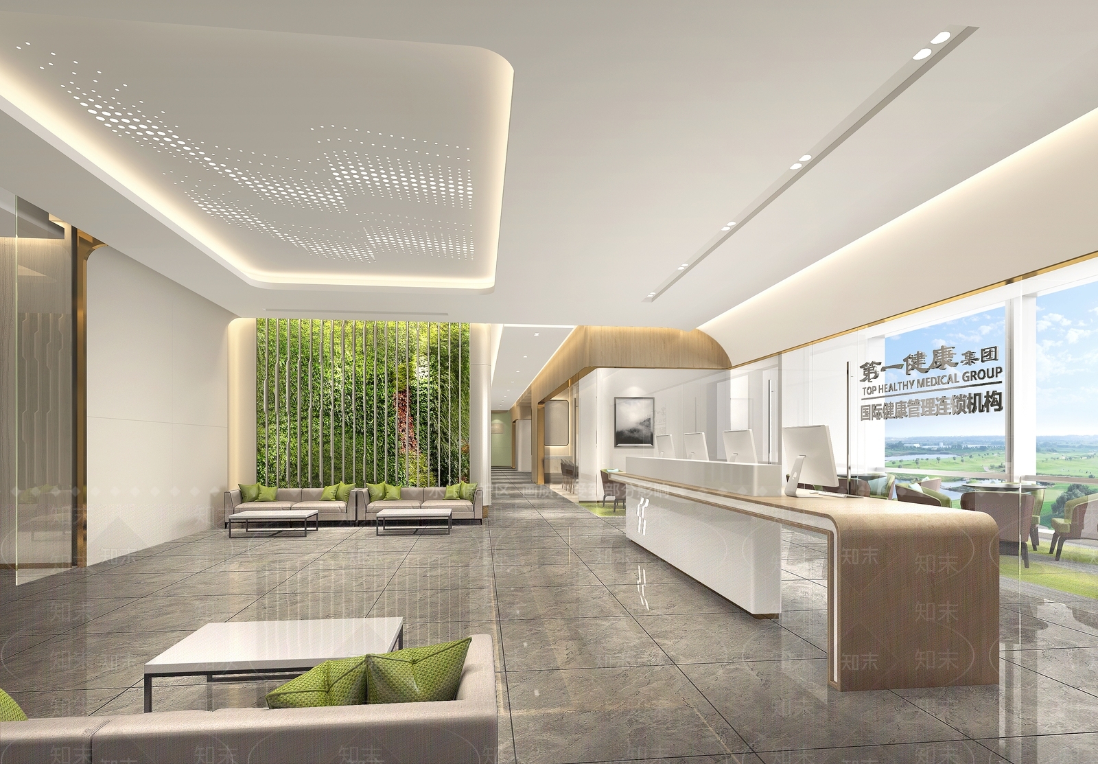 现代医院接待大厅3D模型下载【ID:996531697】