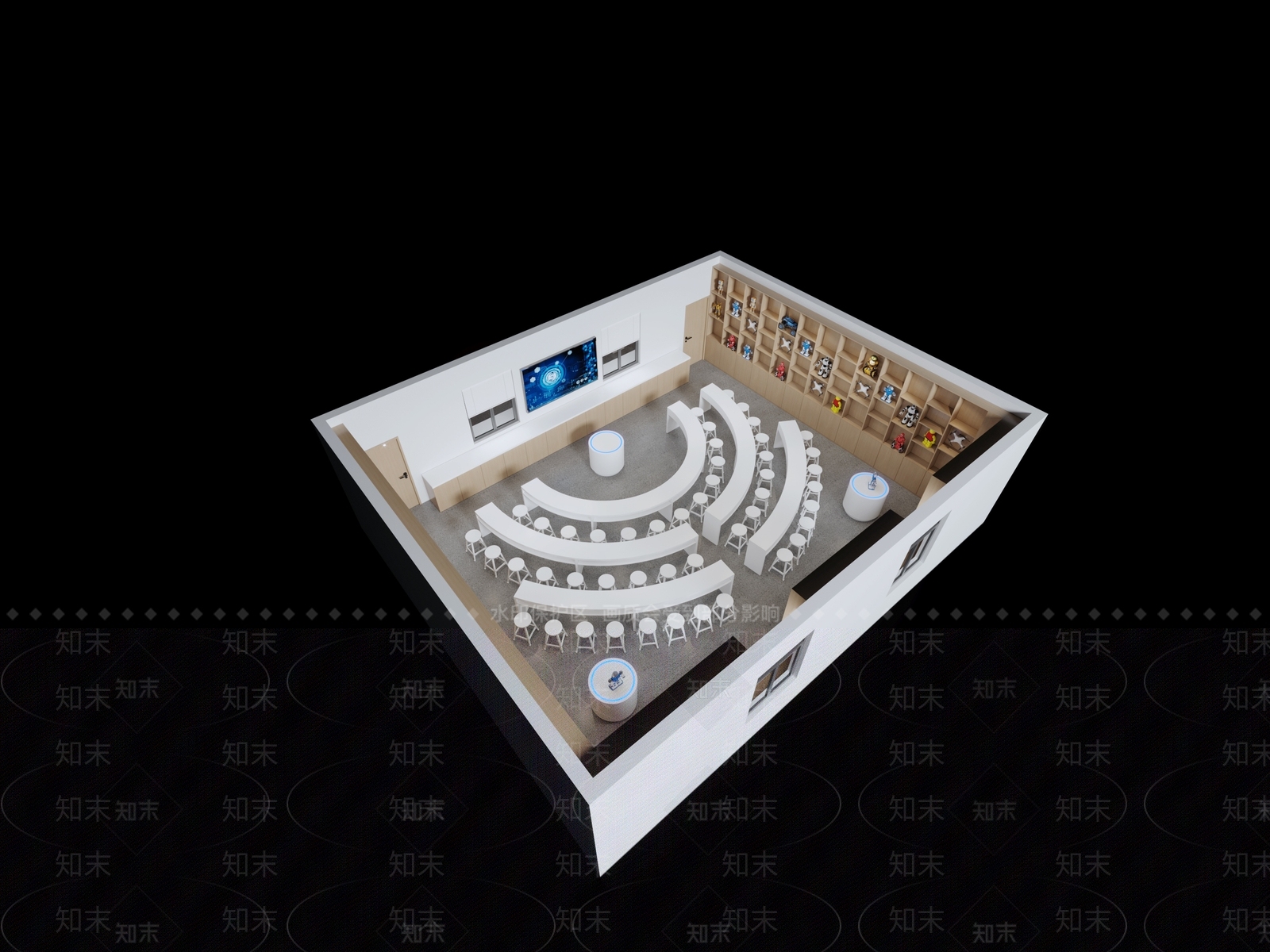 现代科技教室3D模型下载【ID:596542815】