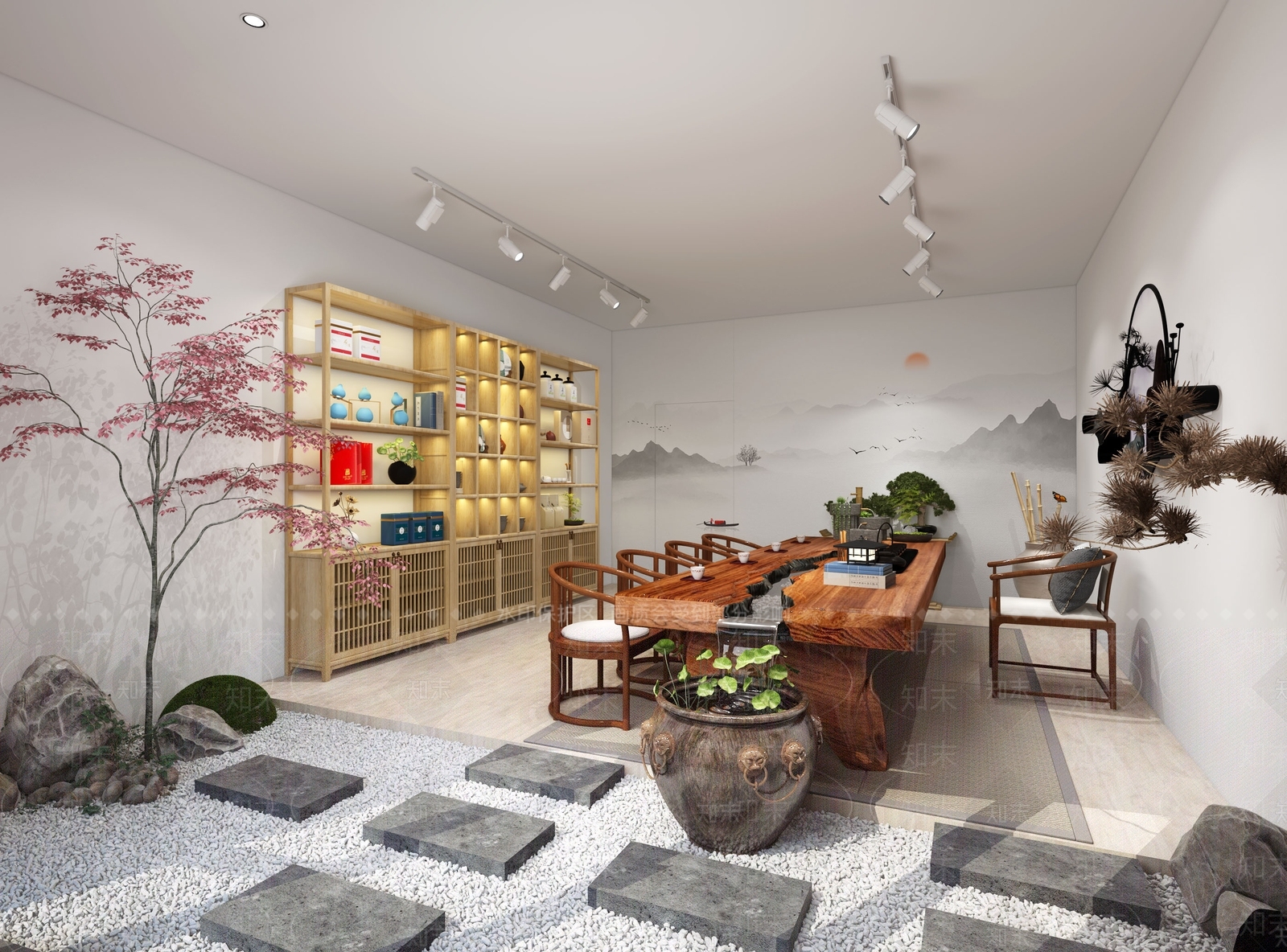新中式茶馆3D模型下载【ID:496549166】