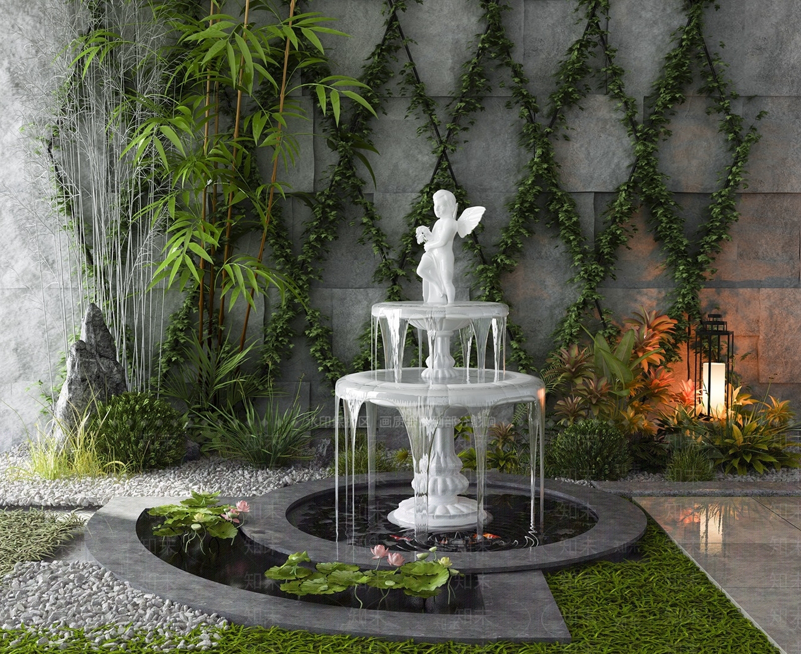 现代园林景观小品3D模型下载【ID:896557413】