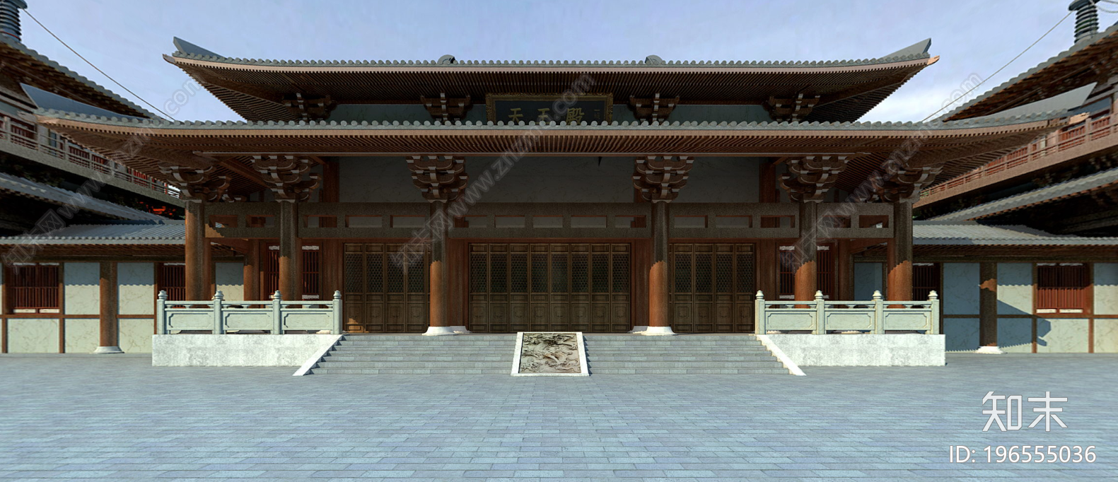 天王殿建筑cad施工图下载【ID:196555036】