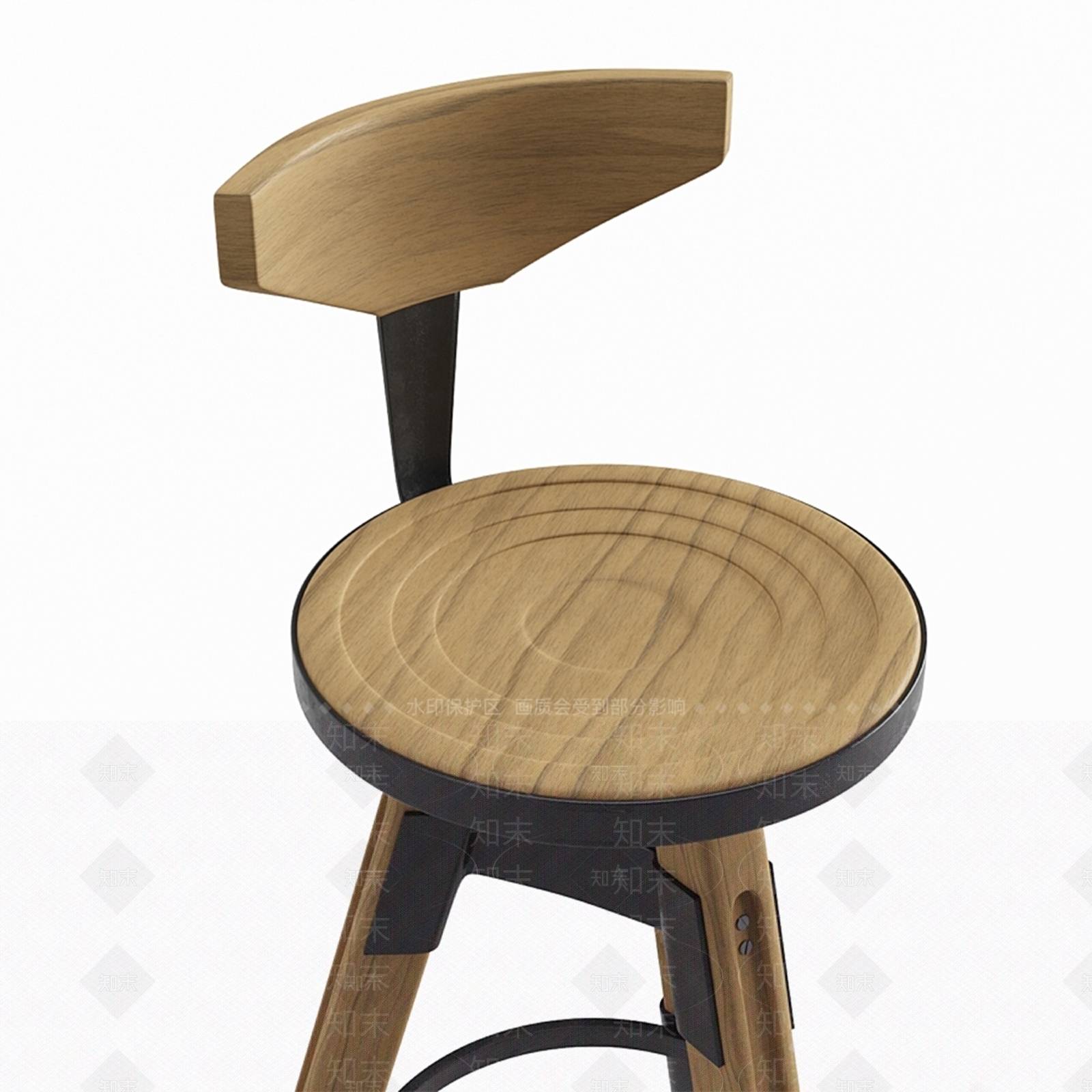 北欧吧椅3D模型下载【ID:396558156】