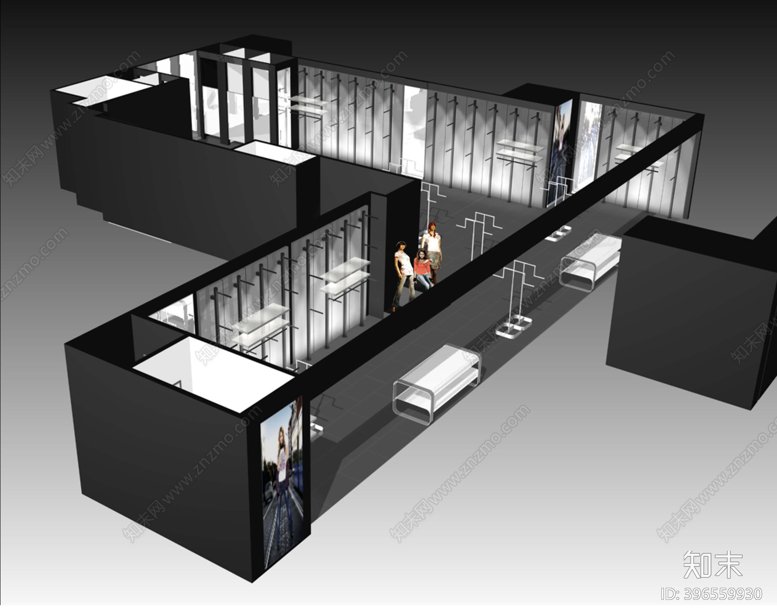 全套服装店cad施工图下载【ID:396559930】
