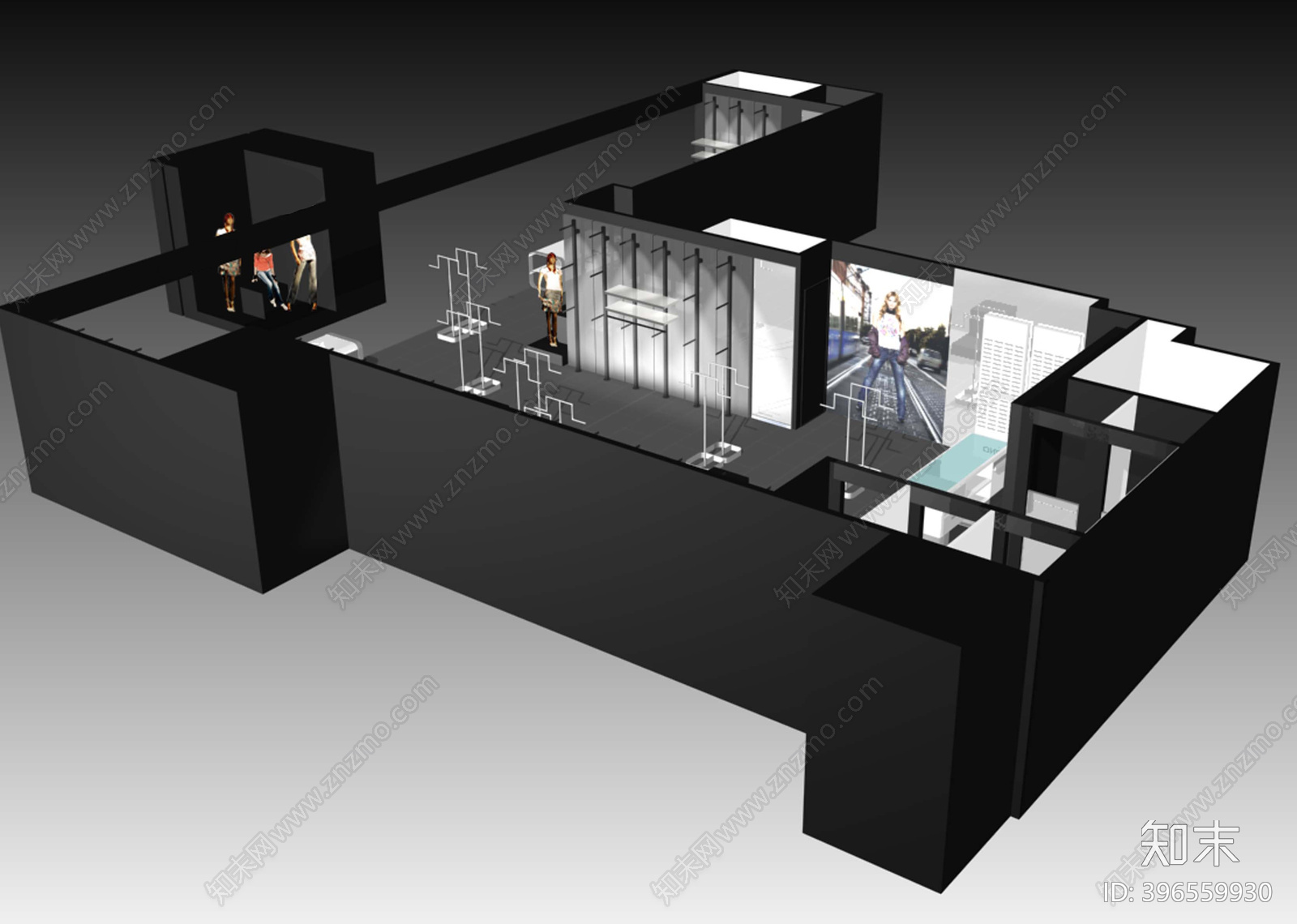全套服装店cad施工图下载【ID:396559930】