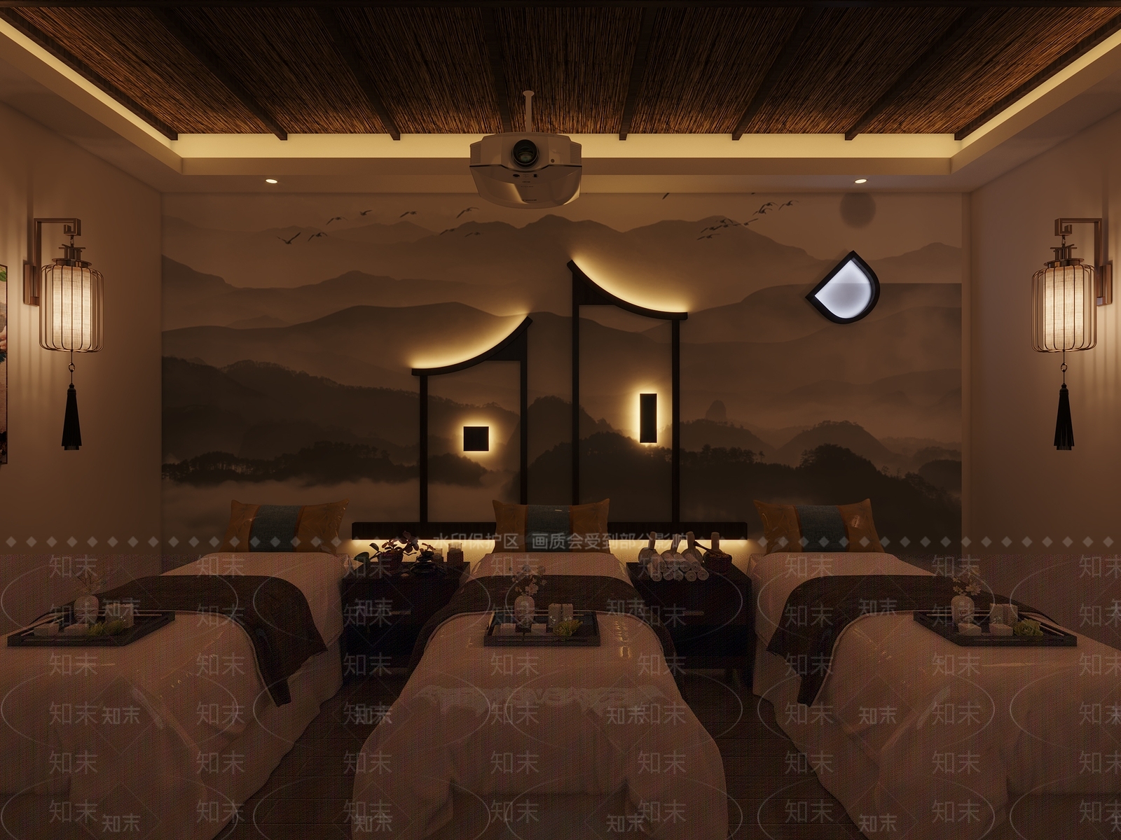 新中式足浴会所3D模型下载【ID:796574124】