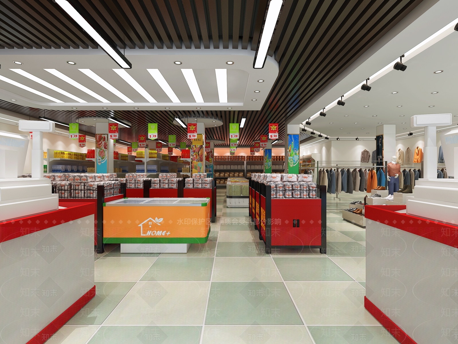 现代超市3D模型下载【ID:596583342】